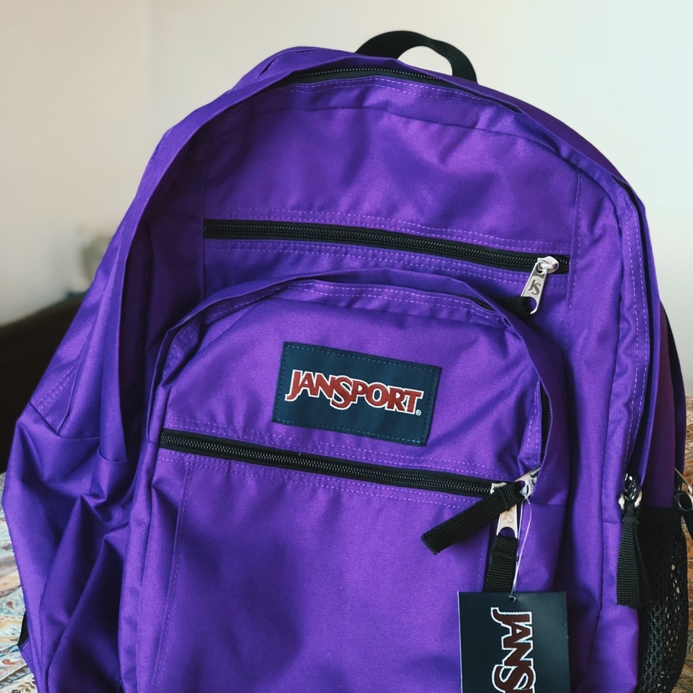 NEW JANSPORT BIG STUDENT BACKPACK in purple!